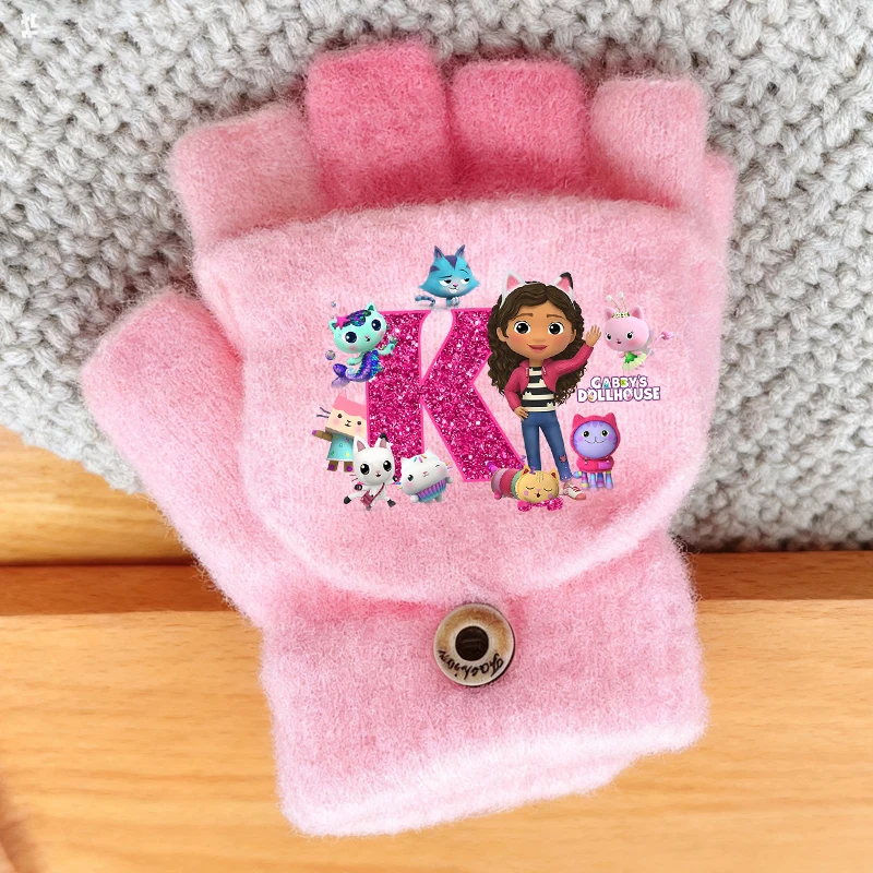 غابي دمية الشتاء الاطفال قفازات شخصيات كرتونية الدافئة الفتيات الفتيان في الهواء الطلق القفازات الأطفال خمسة أصابع قفازات عيد الميلاد هدية عيد الميلاد #4