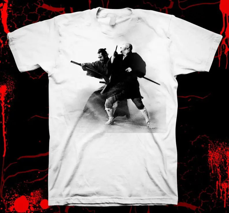 Zatoichi Meets Yojimbo Samurai Toshirô Mifune Pre-Shrunk, Hand Screened, 100% Cotton T-Shirt