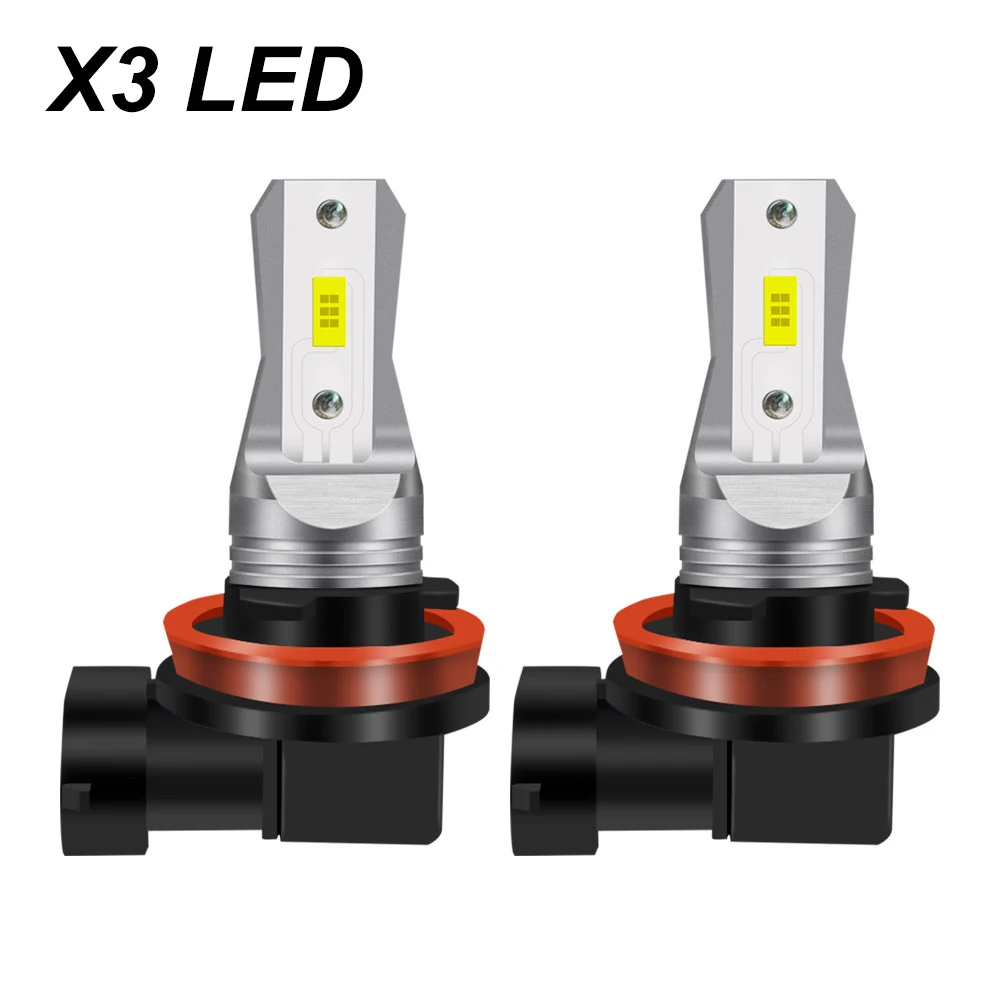 

2x 6000K X3 H11 H8 H16 H1 H3 H7 9006 HB4 9005 HB3 PSX24W H6 P15D LED Bulbs 3500LM Car Motorcycle Fog Lights Day Running Light