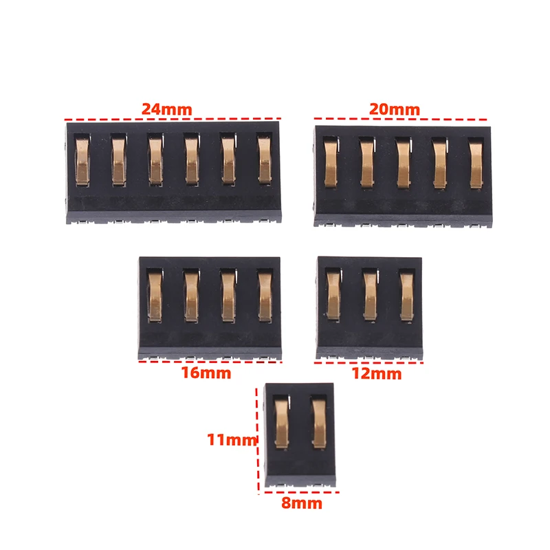 Conector macho de 2P, 3P, 4P, 5P, 6P, 6 pines, asiento de carga, conectores de batería, contacto de compresión de resorte, paso de 4mm, 1 ud.