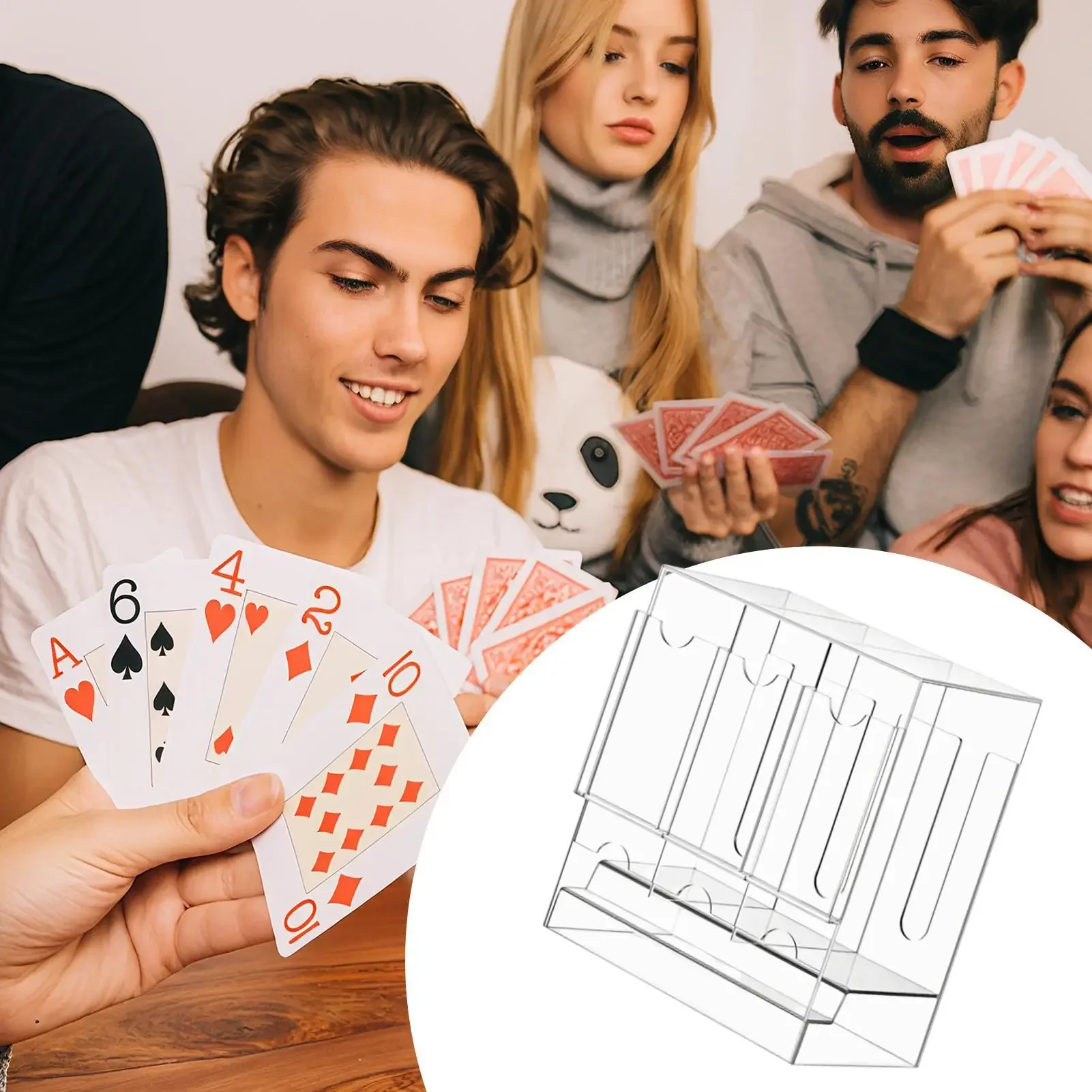 Booster Box Case 3-slot Trading Card Packs Organizer Transparent Organizer For Sports Bedroom Home Game Business Workplace