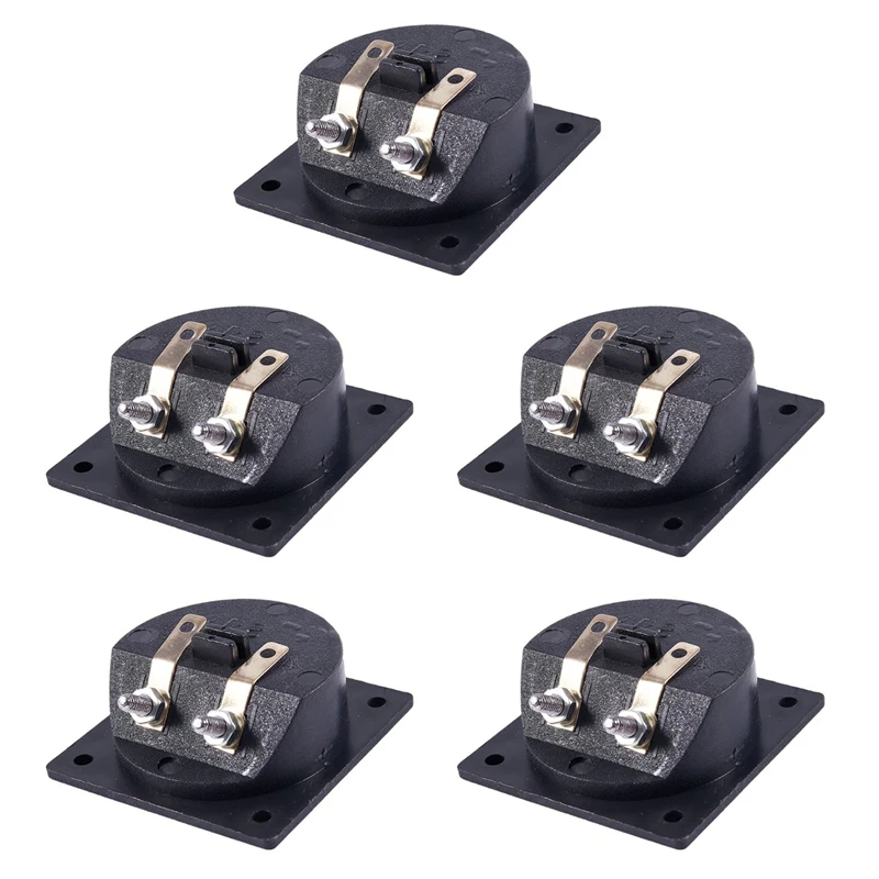 5X Square Shape Double Binding Post Type Speaker Box Terminal Cup Black