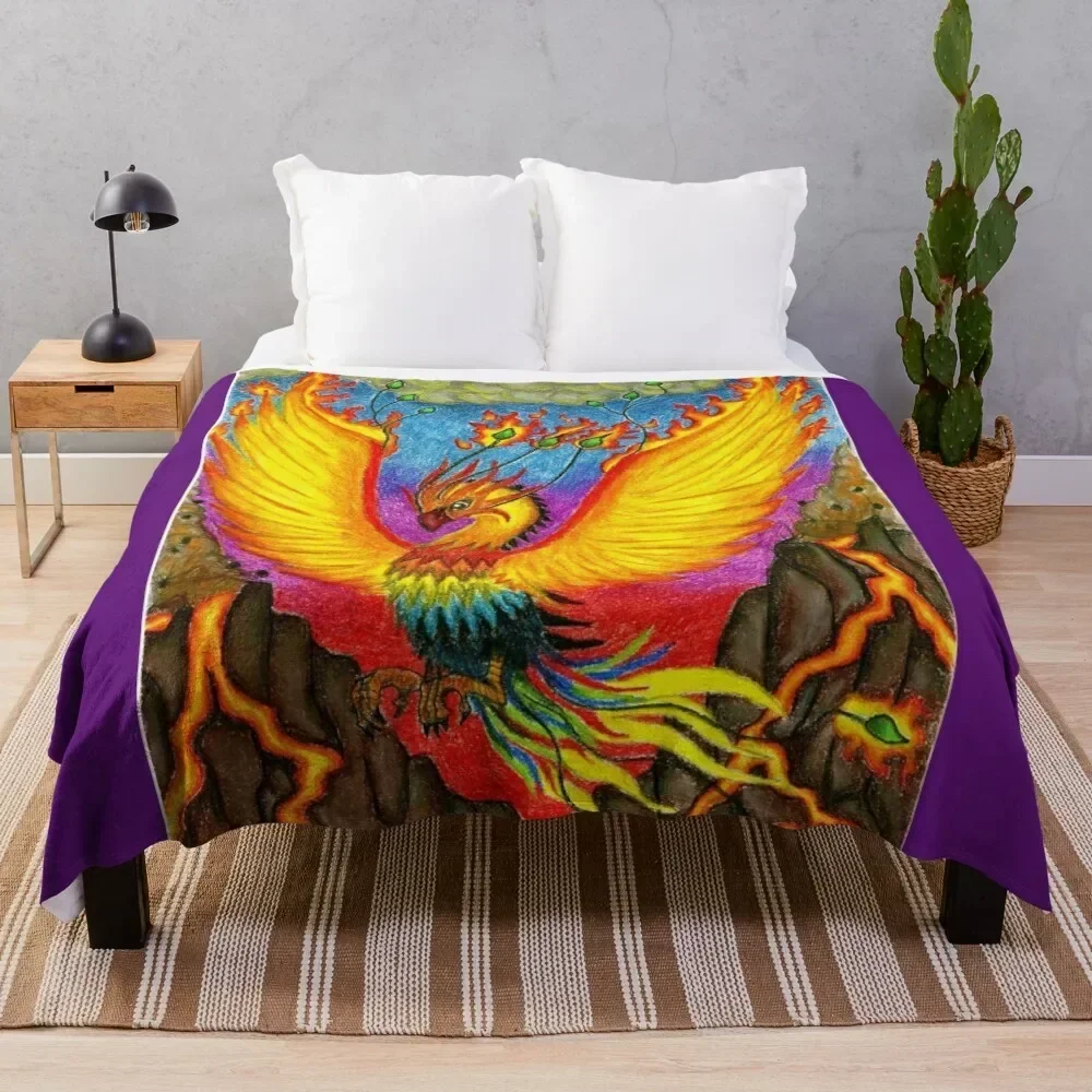 

Phoenix Throw Blanket Multi Purpose Soft Warm Blanket for Home Travel