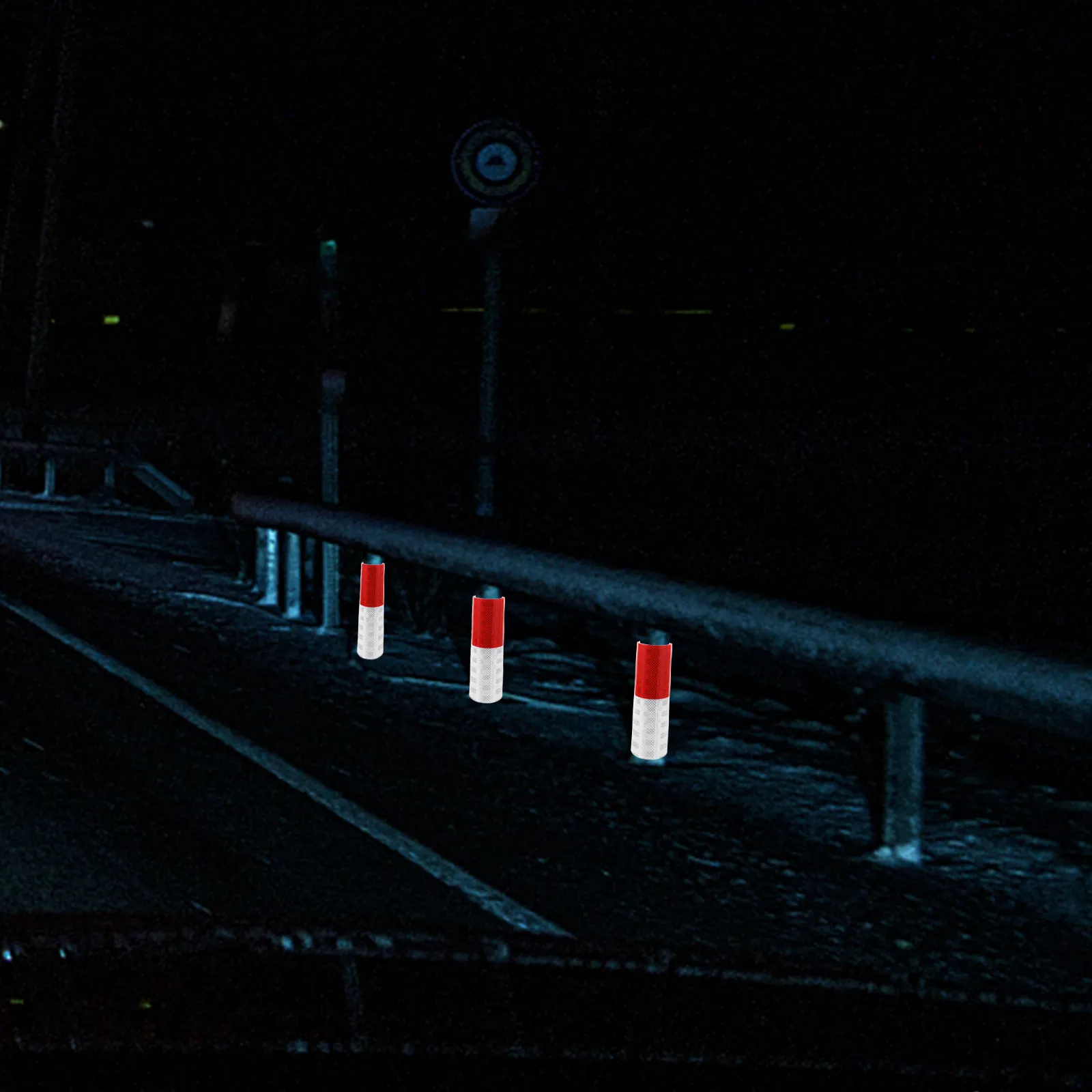 

1 Roll Reflective Tape Alternating Colors Tear Resistant for Driveway Post Safety Warning Reflector Strip Outdoor Traffic