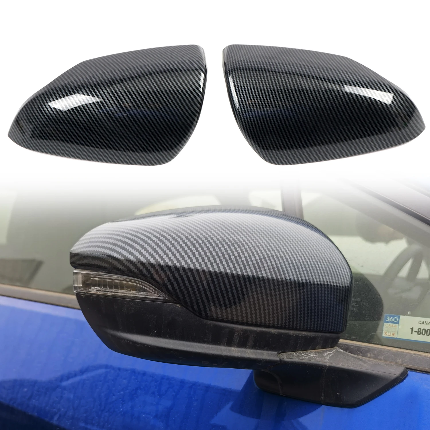 for Subaru WRX VB, Levorg VN, WRX Sportswagon, WRX GT, WRX wagon 2022 2023 Exterior Side Mirror Cover Trim ABS 2pcs