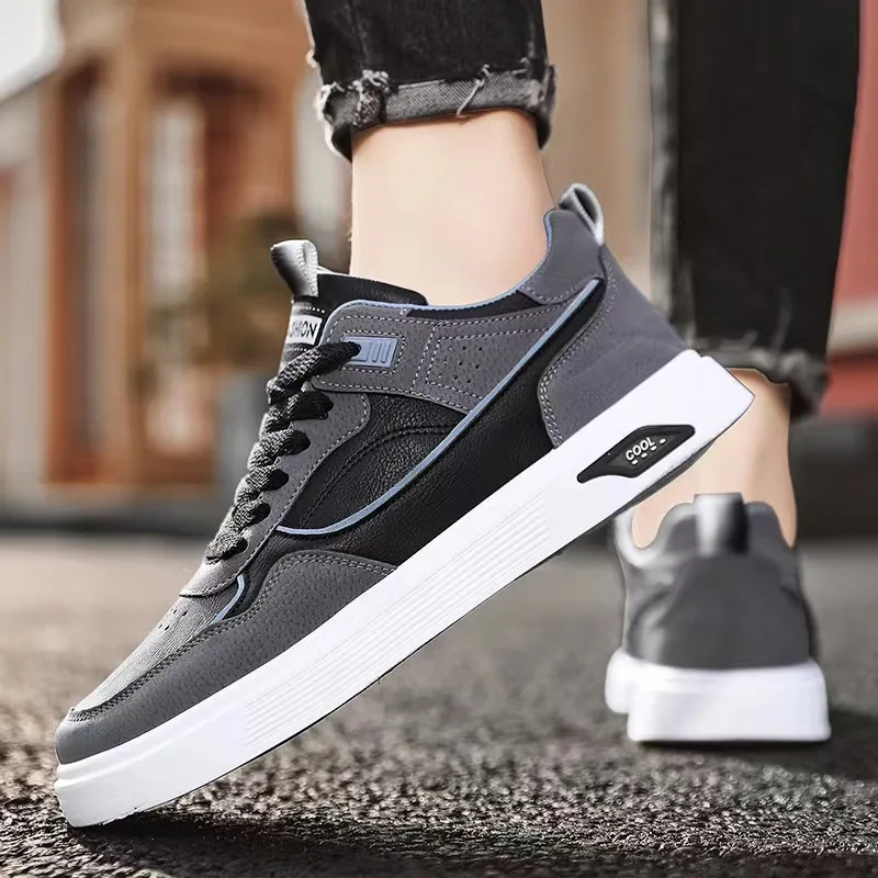 

Men Shoes Summer Breathable 2024 New Style PU Casual Sneakers Lightweight Casual Lace-up Low-top Shoes Zapatos Casuales