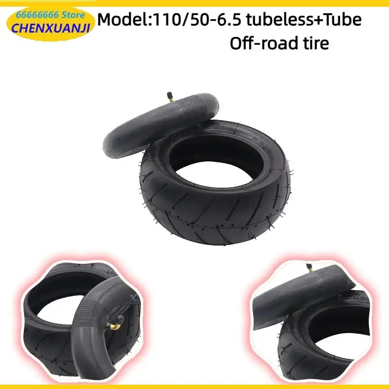 Suitable for electric scooters with 11 inch rear wear-resistant tires, 110/50-6.5 tires, tubeless tires, and inner tubes