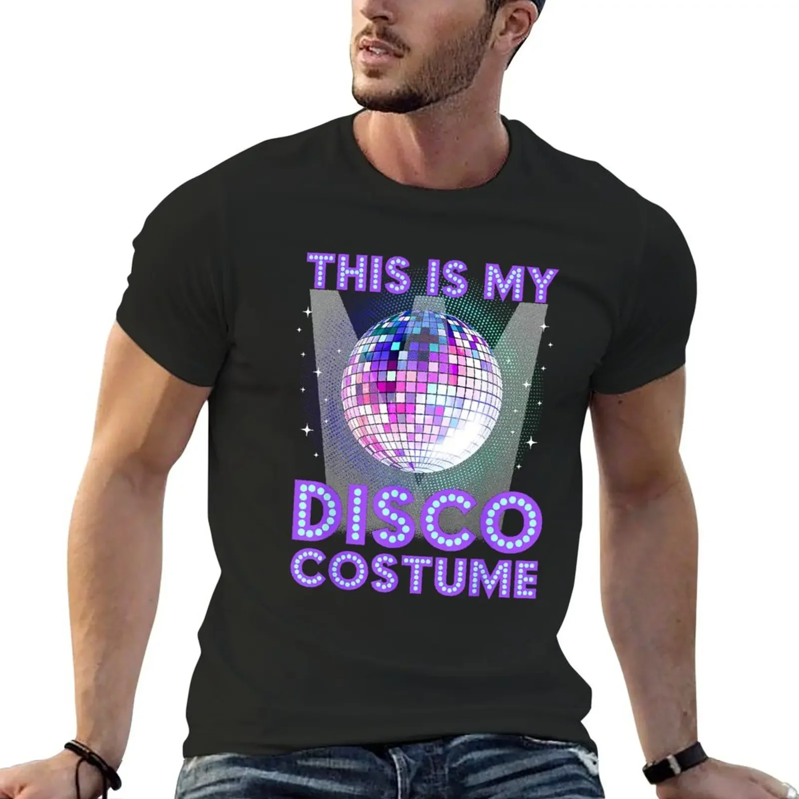 

Disco Outfit Women Men, 70s & 80s Costume, This Is My Disco T-Shirt man clothes boys animal print anime shirts men