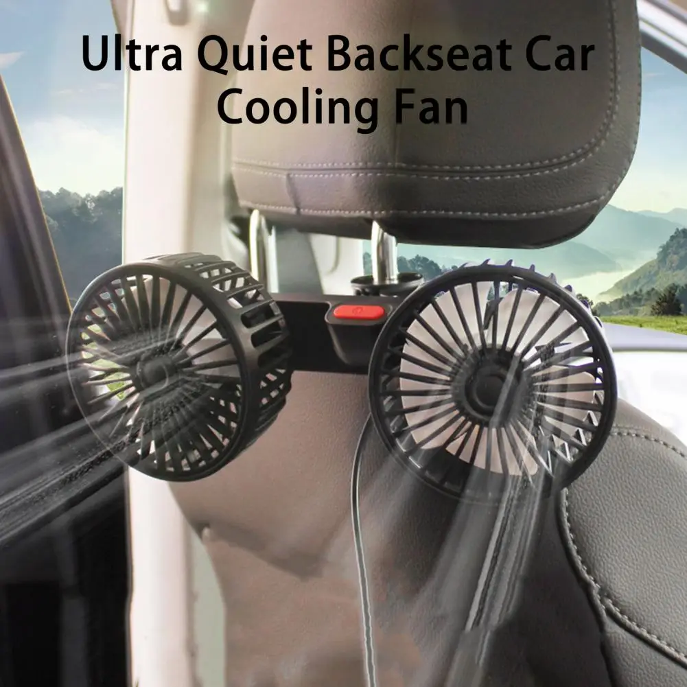 

Double Head Car Fan Rear Seat Ventilador USB Freshener Air Conditioner Climatiseur Voiture Ventilatore Cooler Auto Ventilator