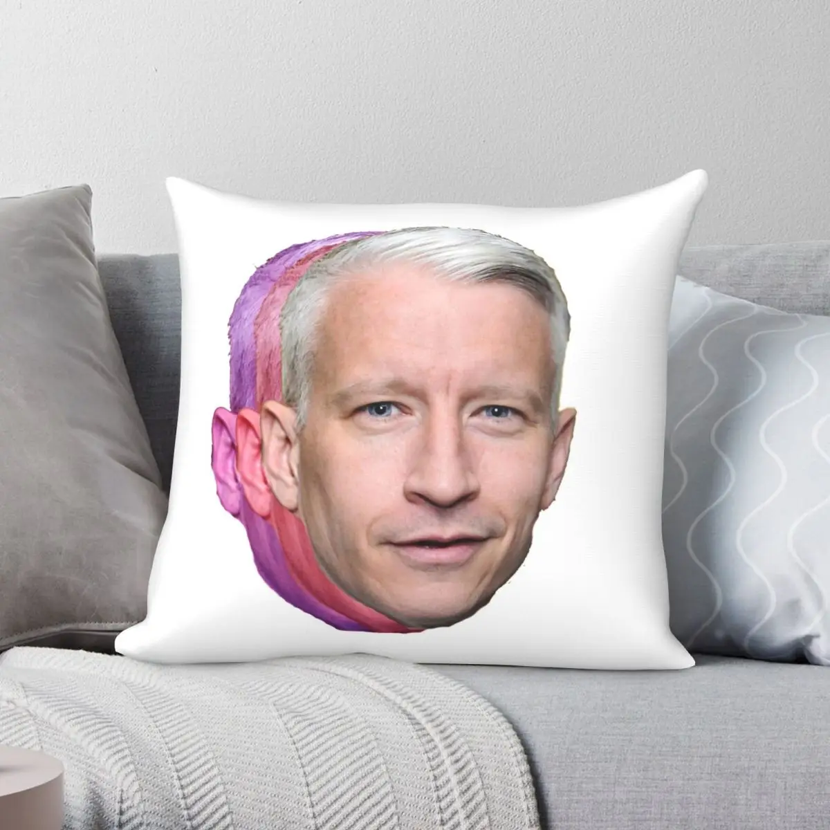 Anderson Cooper CNN Pillowcase Polyester Linen Velvet Creative Zip Decor Throw Pillow Case Sofa Seater Cushion Cover Wholesale