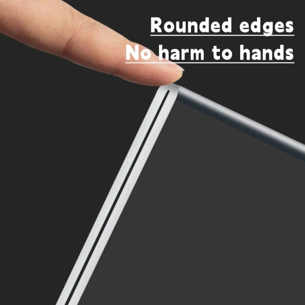 Multifunctional A4/A5/A6 Desk Display Stand Acrylic Transparent Price Label Display Rack Double Side Clear Ad Frame Hotel