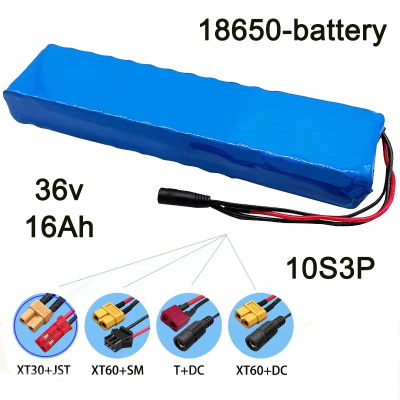 10S3P skuter elektryczny 16000mAh 36v bateria litowa 18650 akumulator 36V 16Ah skuter elektryczny akumulator do skutera elektrycznego 36v