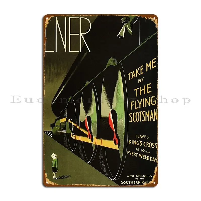 Lner Take Me-placa de Metal oxidada, diseño de cine clásico, cartel de estaño de hierro