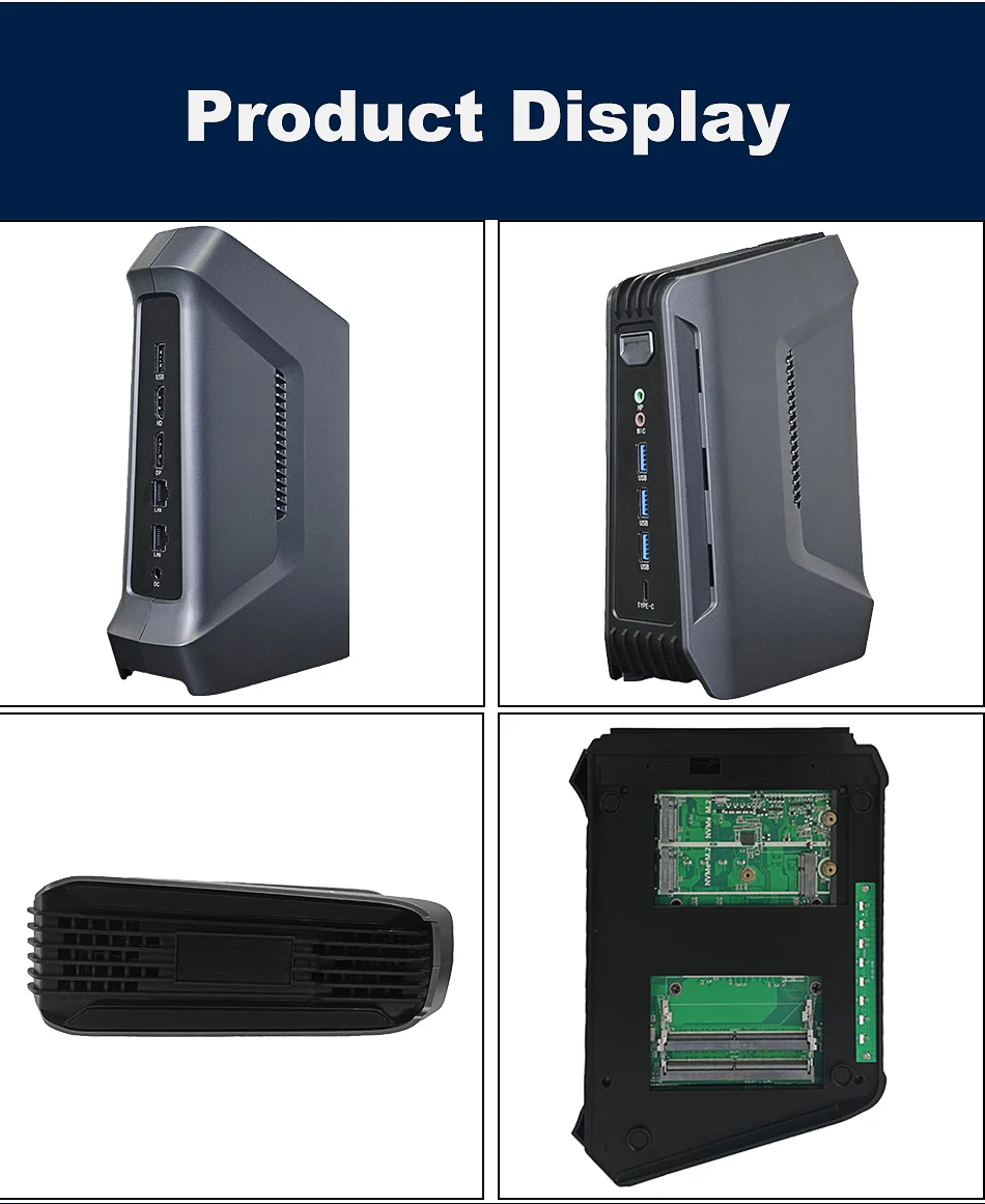 F12 Mini PC Intel Ultra 5 125H/Ultra 7 155H/165H Thunderbolt4 2xDDR5 2xPCIe 2x2.5G LAN Windows 11 WiFi6 Desktop Gaming Computer