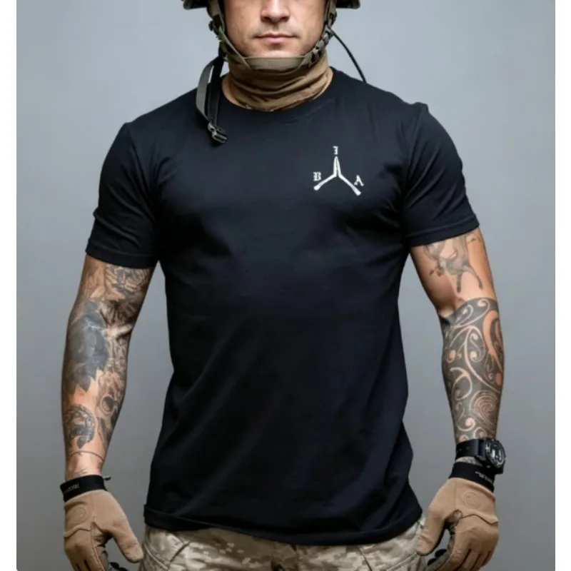 

Outdoor Sports Tactical T-Shirt Men's Skeleton Eagle T-Shirt Casual Cotton Short Sleeve Tactical Military Graphic Tee