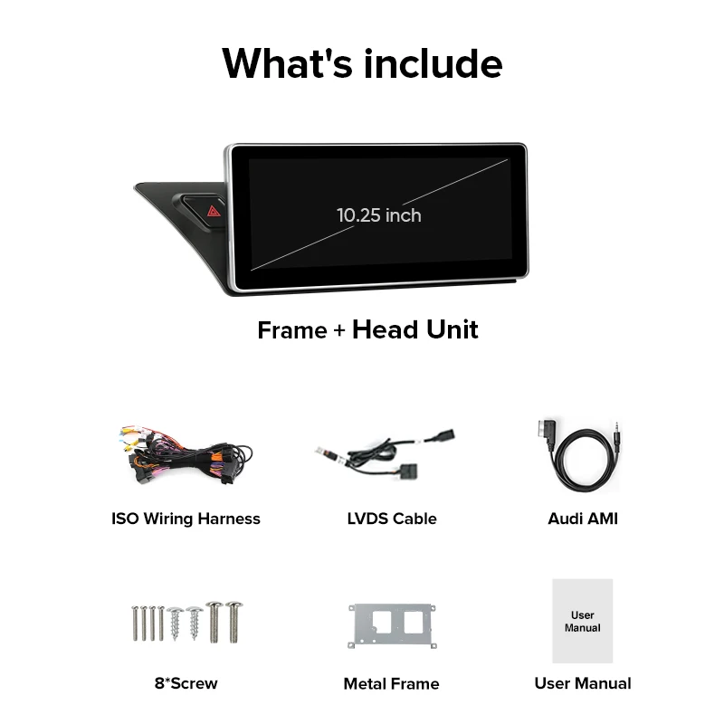 Radio para Auto AINAVI para Audi B8 A4 S4 2009-2016, Audi A5 S5 2008-2016, Carplay, Audi RS4 RS5 2010-2015, Android Auto, Multimedia HD 1920*720, Pantalla Táctil IPS, Estéreo para Auto 2