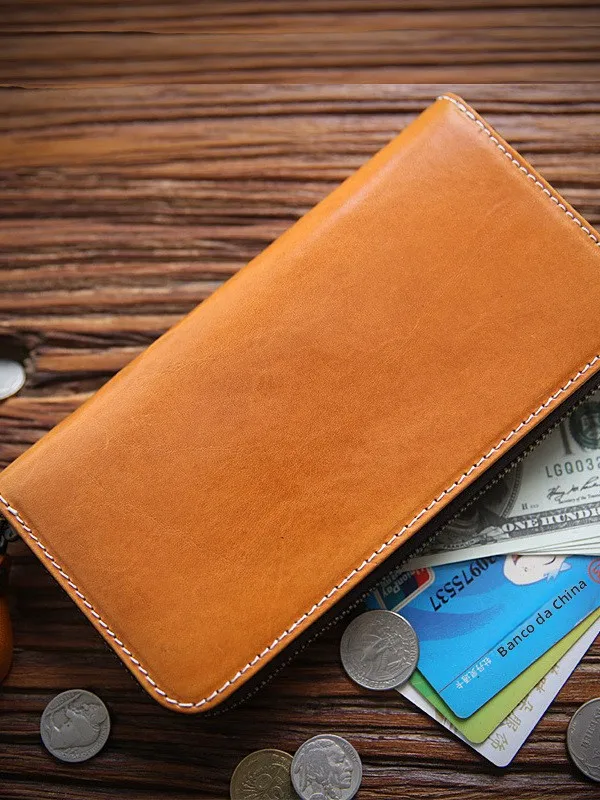 handcrafted-long-wallet-top-layer-cowhide-leather-zipper-plant-tanned-leather-men's-wallet-casual-handbag-leather-purse
