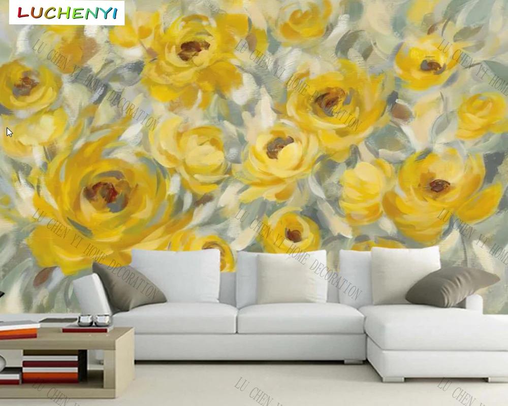 

Papel de parede custom roil painting flowers floral wallpaper mural,living room tv wall bedroom wall papers home decor