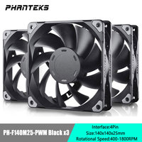 PHANTEKS M25-F140/F120 Case Fan 140/120mm 4-pin PWM High airflow Silent CPU Fan 400-2000RPM Cascadable FDB Bearing Fan
