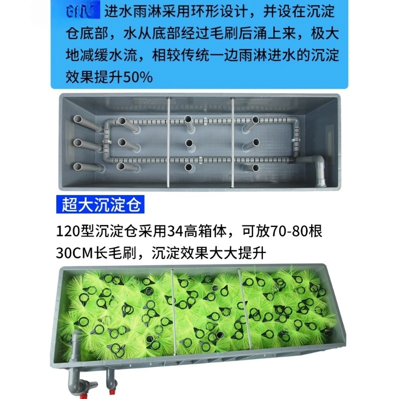 Fish Pond Filter Outdoor Large Trickle Chamber Water Purification System Self-made Turnover