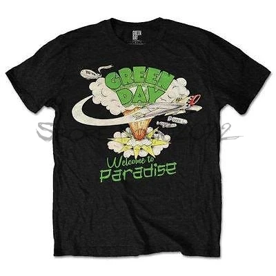 Green Day - Welcome To Paradise Distressed Short Sleeve T-Shirt summer men cotton t-shirt shubuzhi brand man tee-shirt euro size