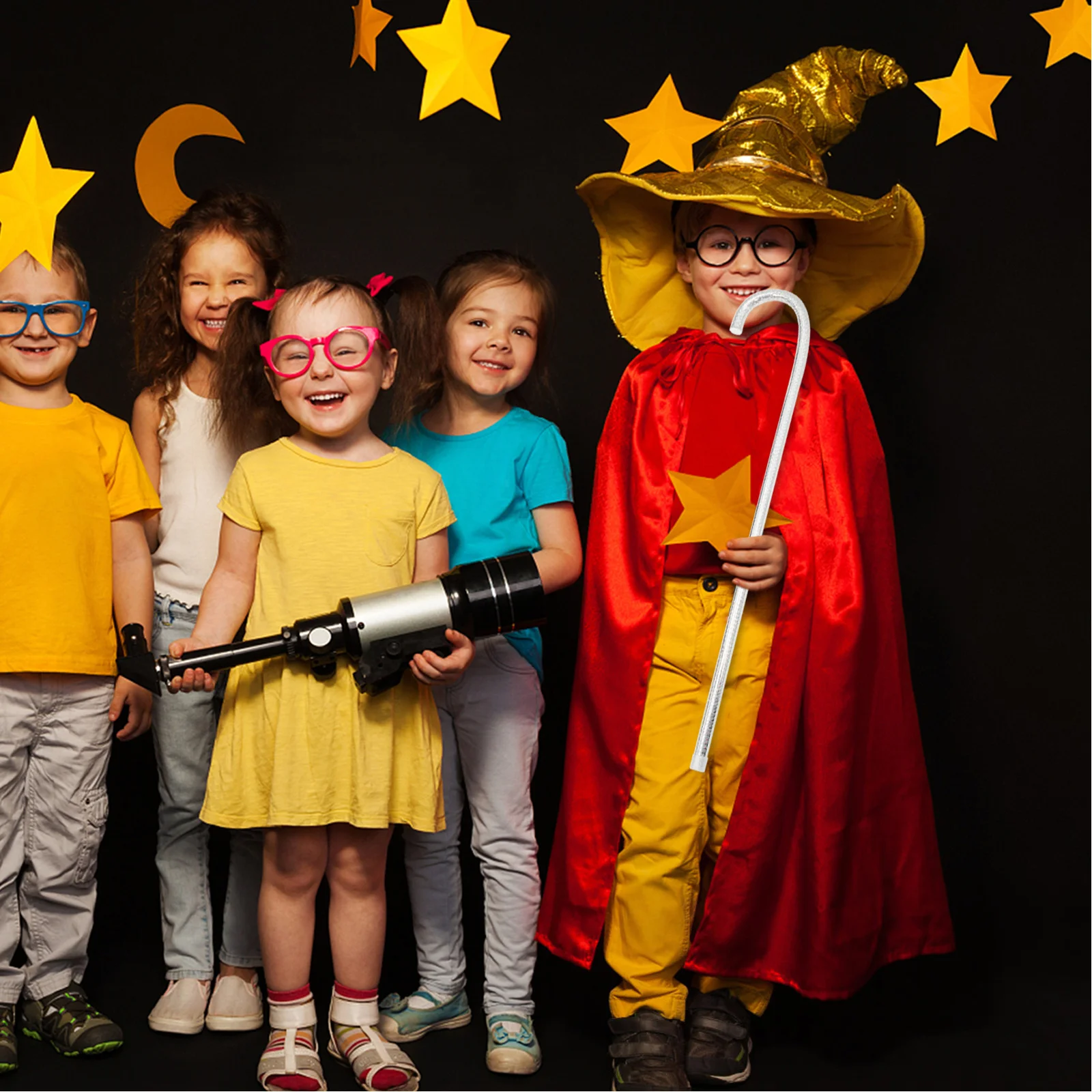 ジャズダンス松葉杖シルバー 60 センチメートル子供コスプレ杖パンクスタイルハロウィンパーティー用品ステージ小道具ステッキアクセサリー