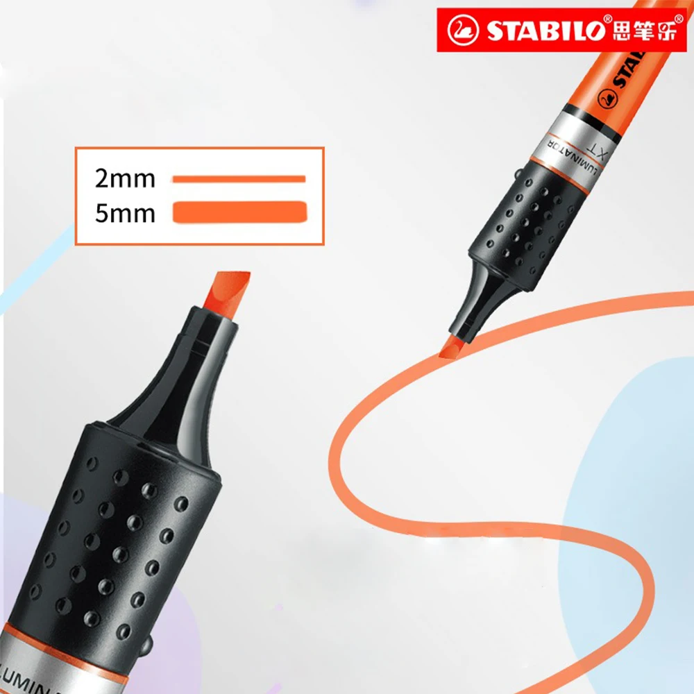 1PC Stabilo Highlighter Pen Large Capacity Marker Pen for Students Highlight Key Points Back To School Kawaii Stationery