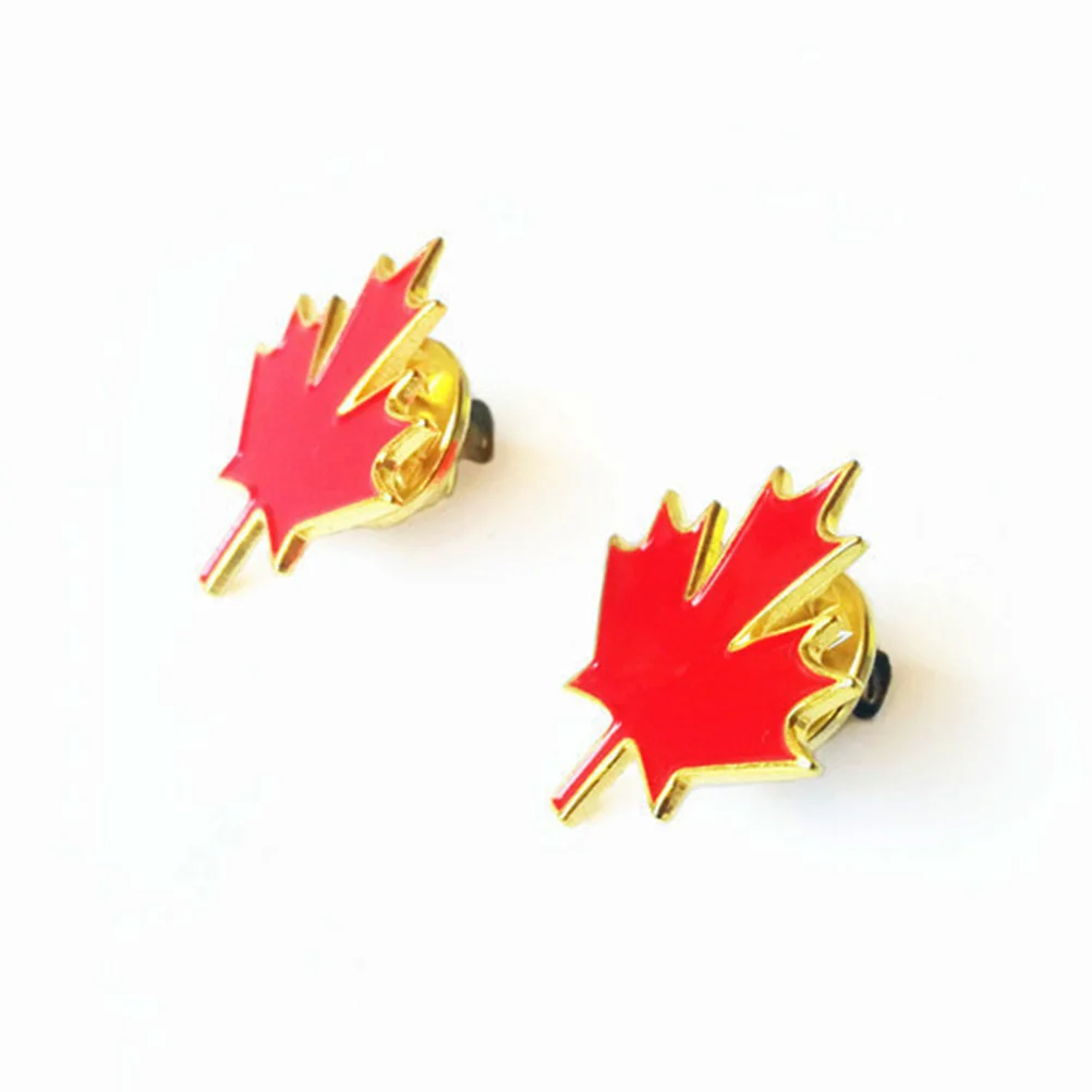 10pcs Canada Maple Leaf Brooch Canada Canadian Red Maple Leaf Lapel Pin Maple Leaf Jewelry for Men