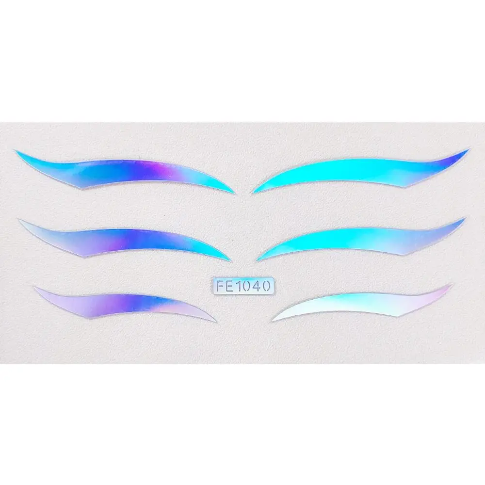 

Waterproof Laser Face Sticker Self Adhesive Silver Glitter Temporary Tattoo Sticker Colorful Eyes Shadow Decal