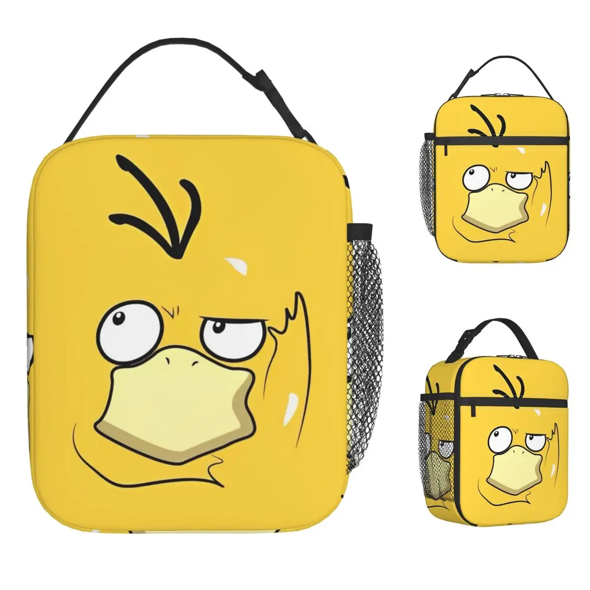 anime--psyduck-isolado-almoco-saco-portatil-pokemoned-refeicao-recipiente-saco-termico-tote-lancheira-escola-piquenique-alimentos-bolsas