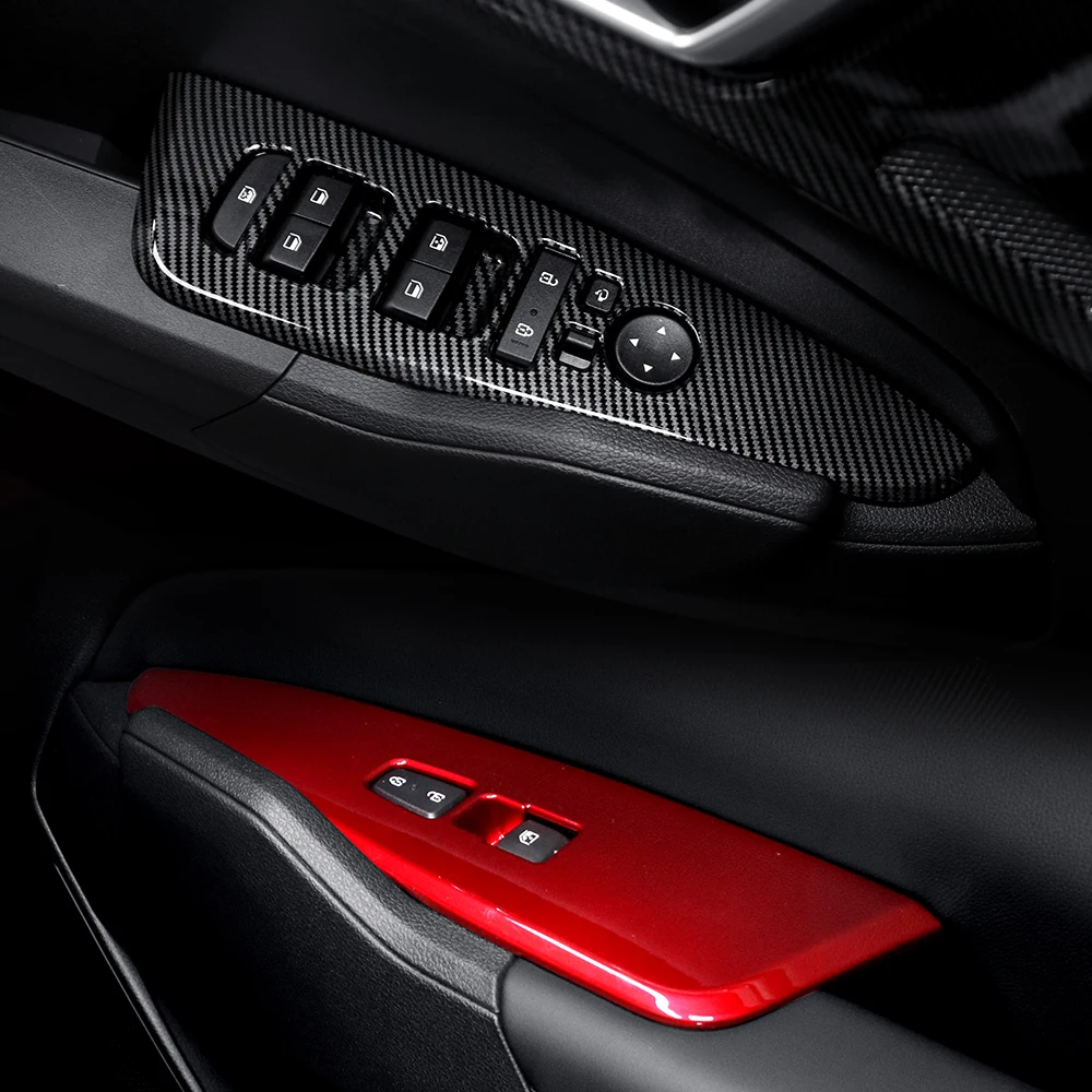 4 قطعة نافذة السيارة زر التحكم لوحة الكسوة مقبض الباب شريط زخرفي لكيا سبورتاج NQ5 2023-2025 الملحقات الداخلية #6