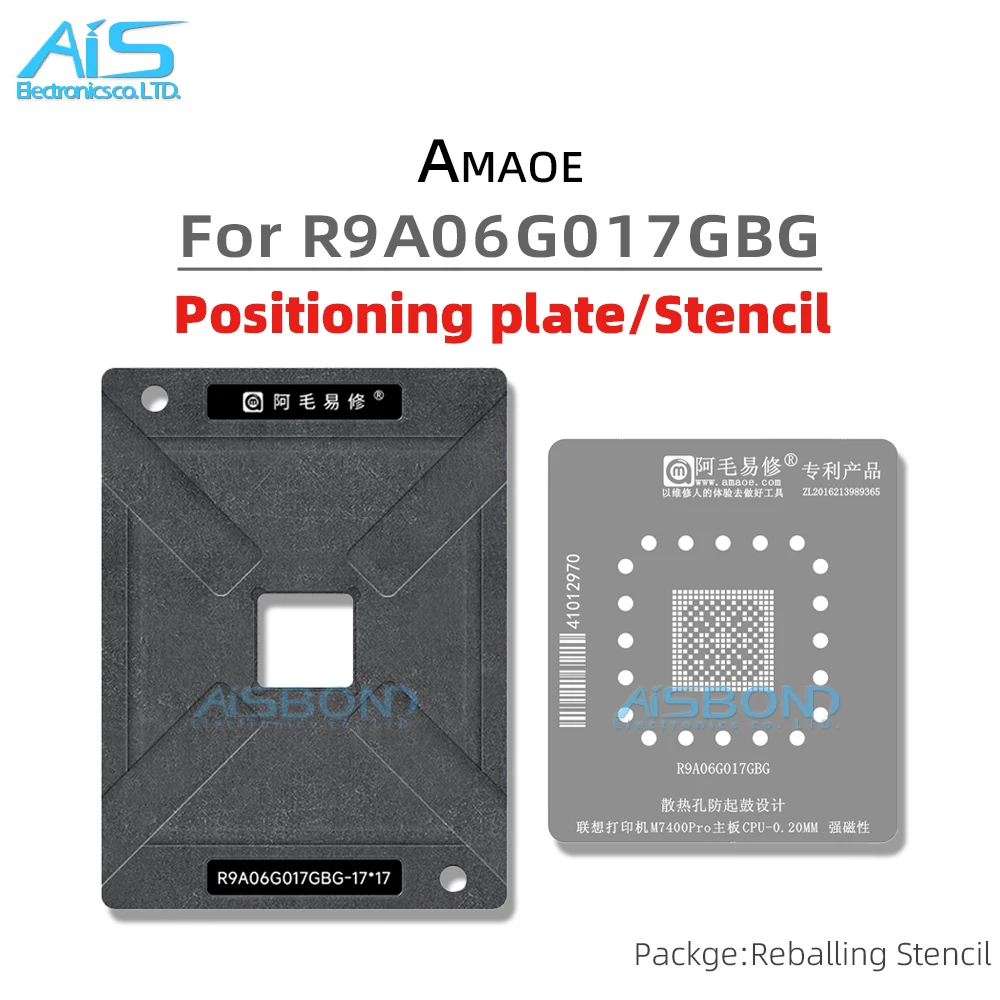 BGA Reballing Stencil Template Station For M7400Pro R9A06G017GBG CPU Positioning Plate Plant tin net Steel mesh