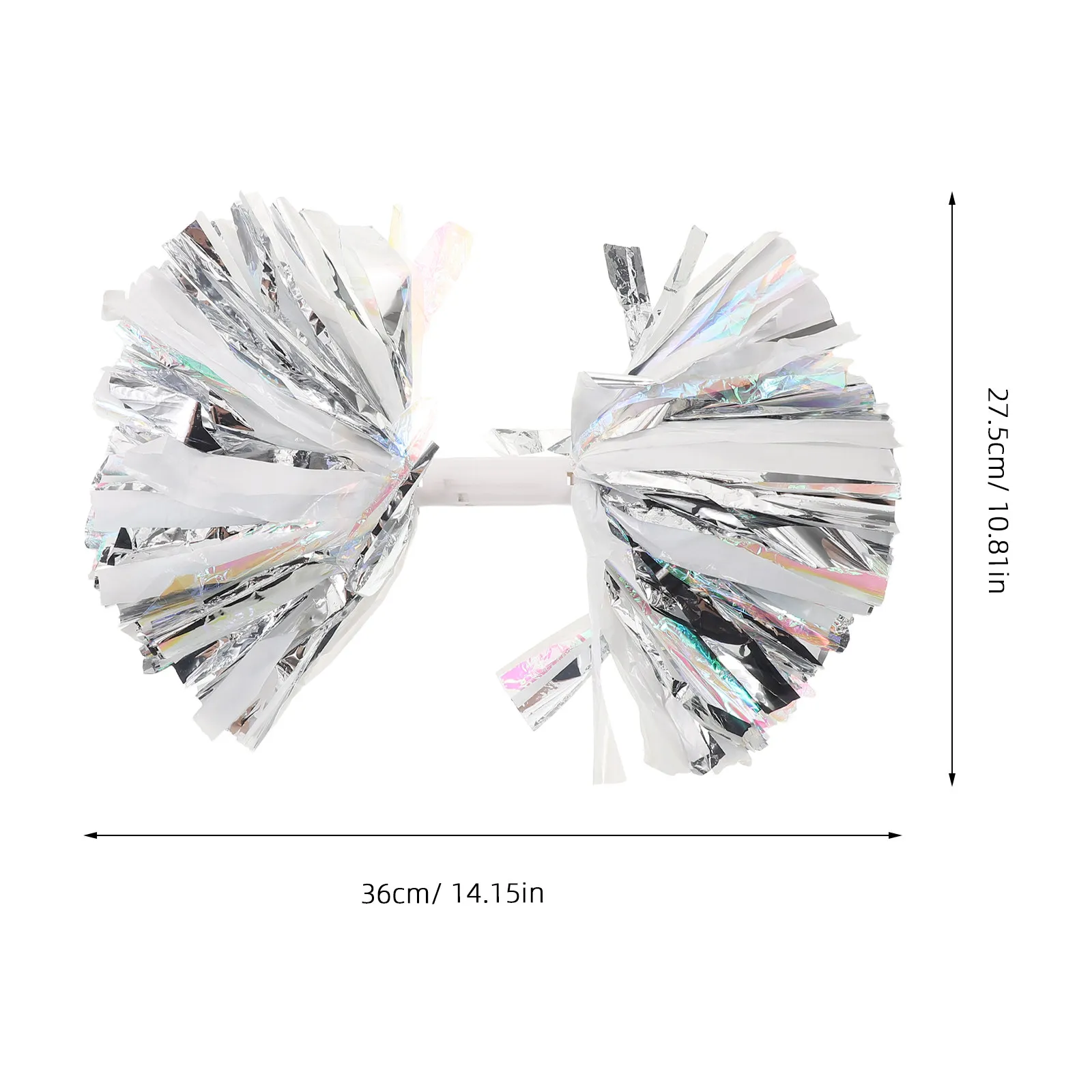2Pcs Lightweight Cheerleading Pom Poms with Eye Catching Colors Plastic Pompoms for Sports Events Cheer Competitions
