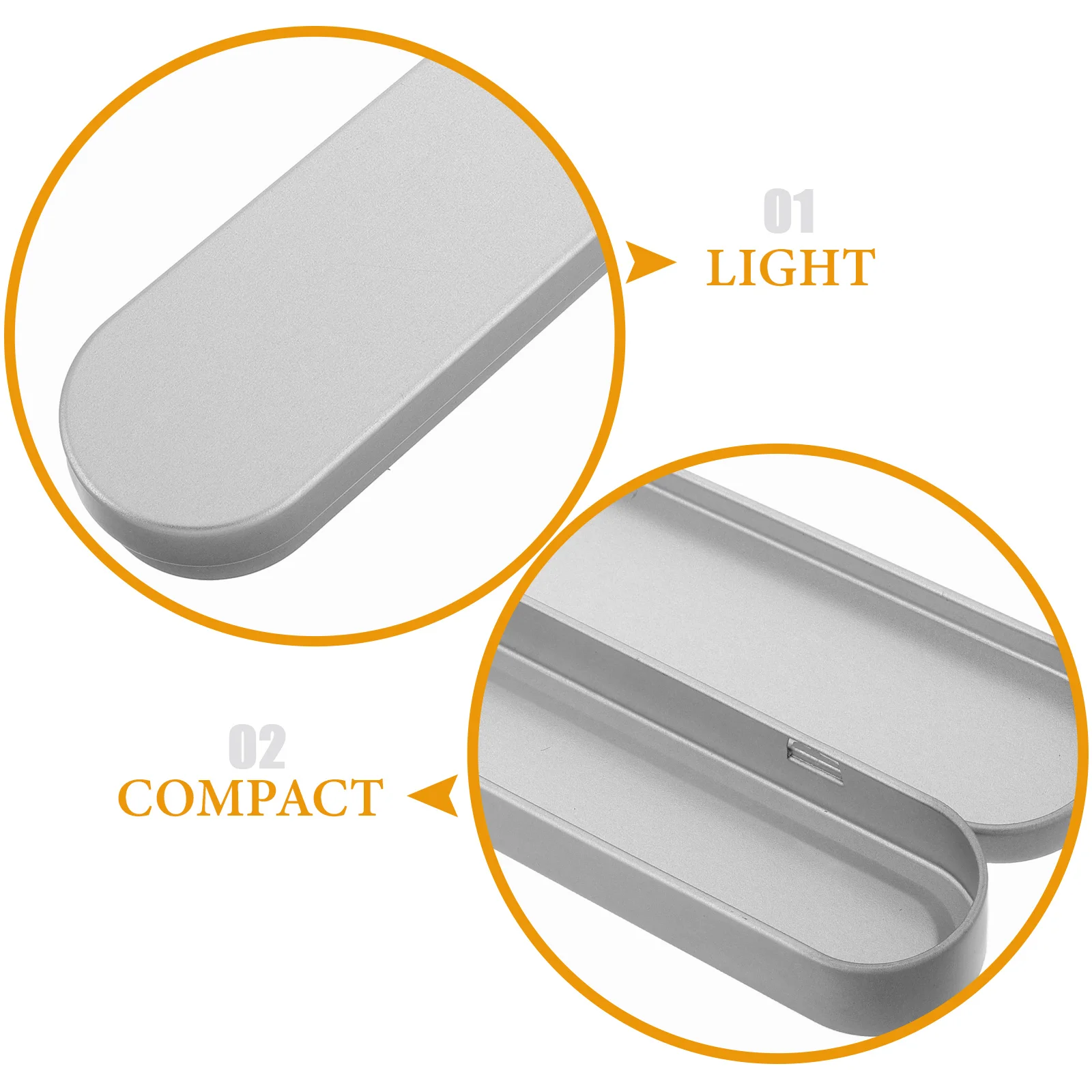 Tongue Scraper Storage Box Metal Pen Case Multi Functional Lash Tweezer Organizer Daily Holder Vanity Accessories Crayon Tin