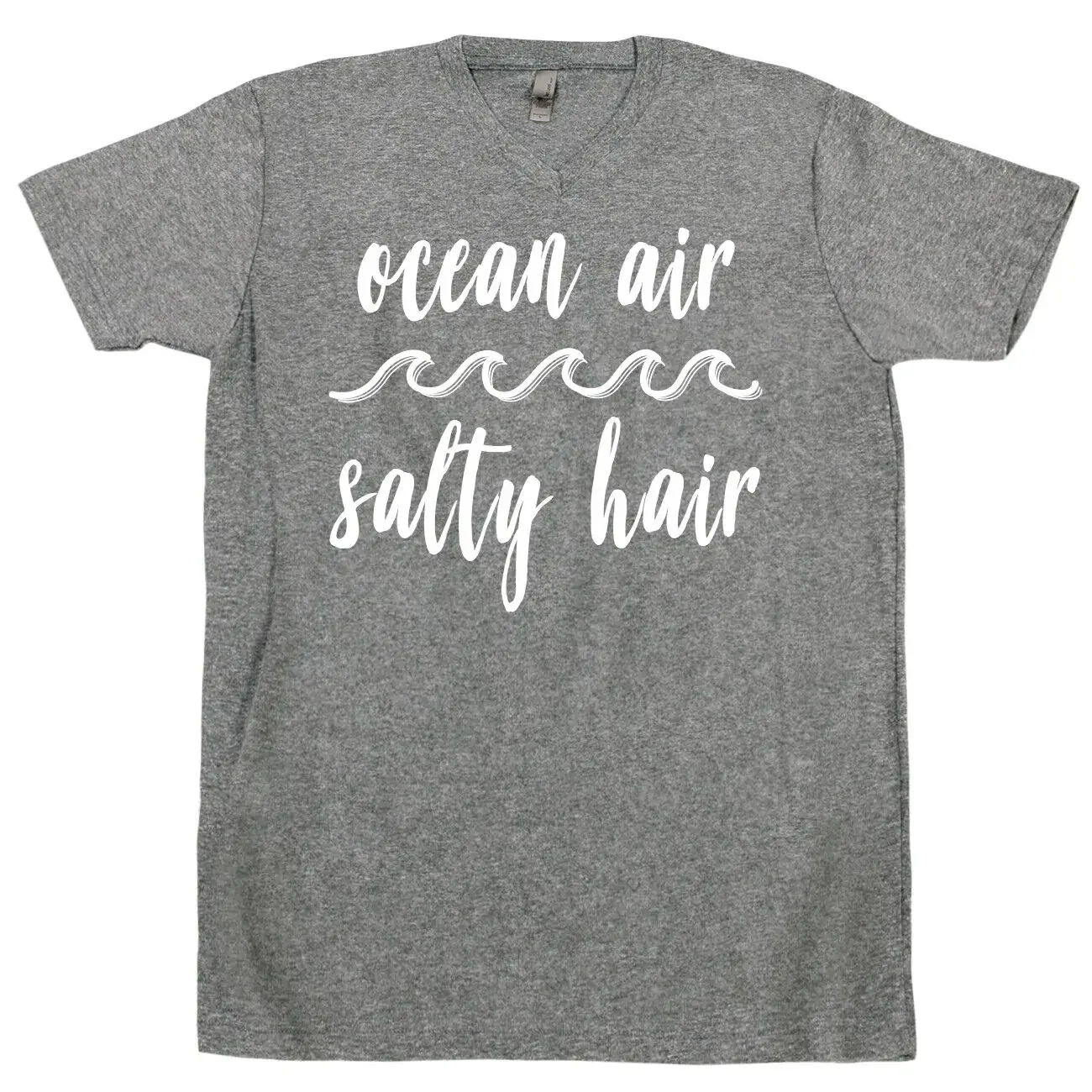 Ocean Air Salty Hair T Shirt Beach Please Boat Hair Don't Care Toes In Sand Tee