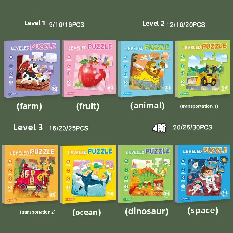 Magnetic Puzzles Games For Kids Busy Quiet Cartoon 3 In 1 Animals Jigsaw Book Montessori Baby Educational Toys Children's Gifts