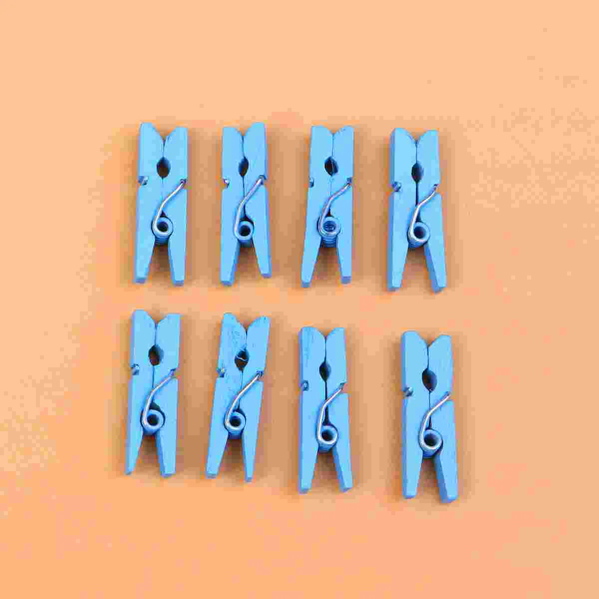 200 Pcs Wooden Clothespin Little Clip Baby Heavy Duty Grip Bamboo Clips for Drying Craft