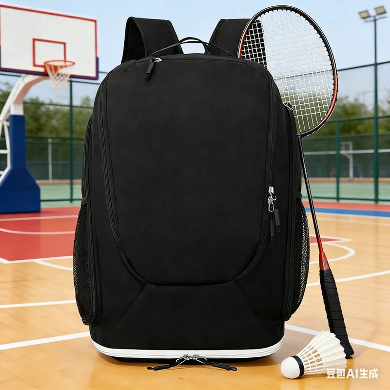 

40L Multi-Functional Tennis Racket Bag Dry Wet Separate Basketball Sports Badminton Backpack with Independent Shoe Compartment