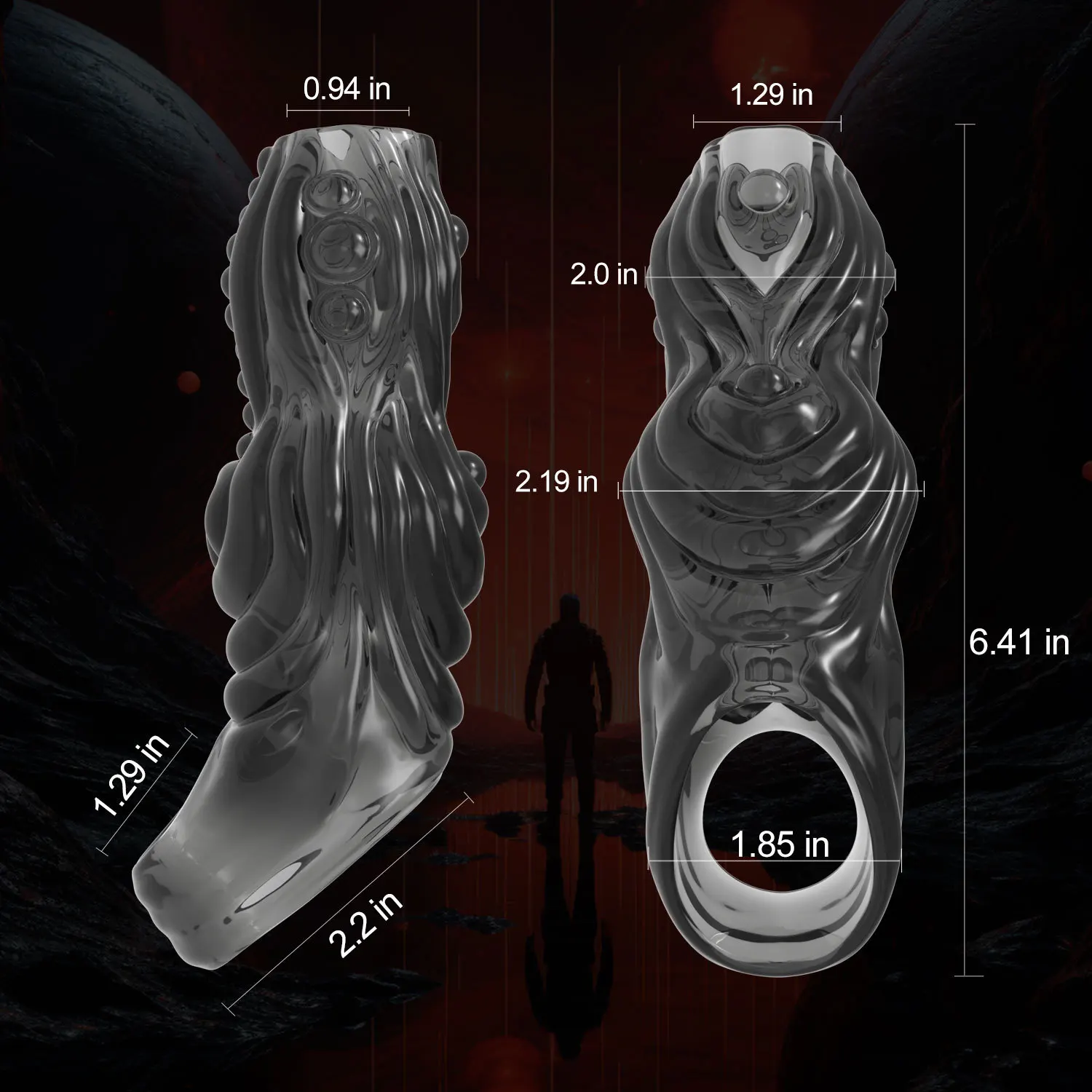 يتعرض رئيس سميكة الموسع القضيب كم خاص على شكل قفل الحيوانات المنوية متعة الذئب الأسنان كم حلقة الرجال زوجين يمزح لعبة