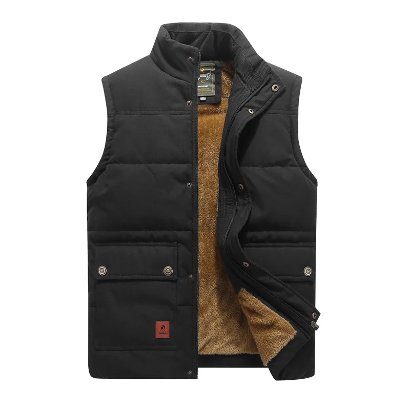 

Men's Sleeveless Coat 2023 Fur Fashion Plus Size Male Warm Waistcoat Fleece Vest Men Brand Clothing Winter Casual Jackets