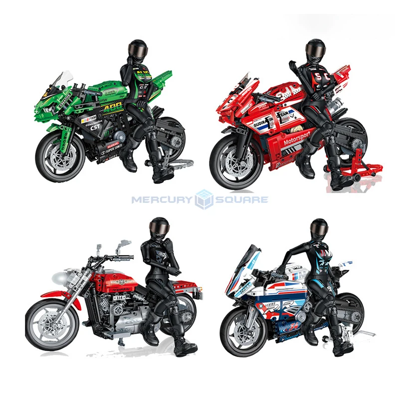 

Sports Autocycle Building Blocks MOC Locomotive Motorcycle Collection Series Model Bricks Scooter High Tech Toy Kit Gift Boys