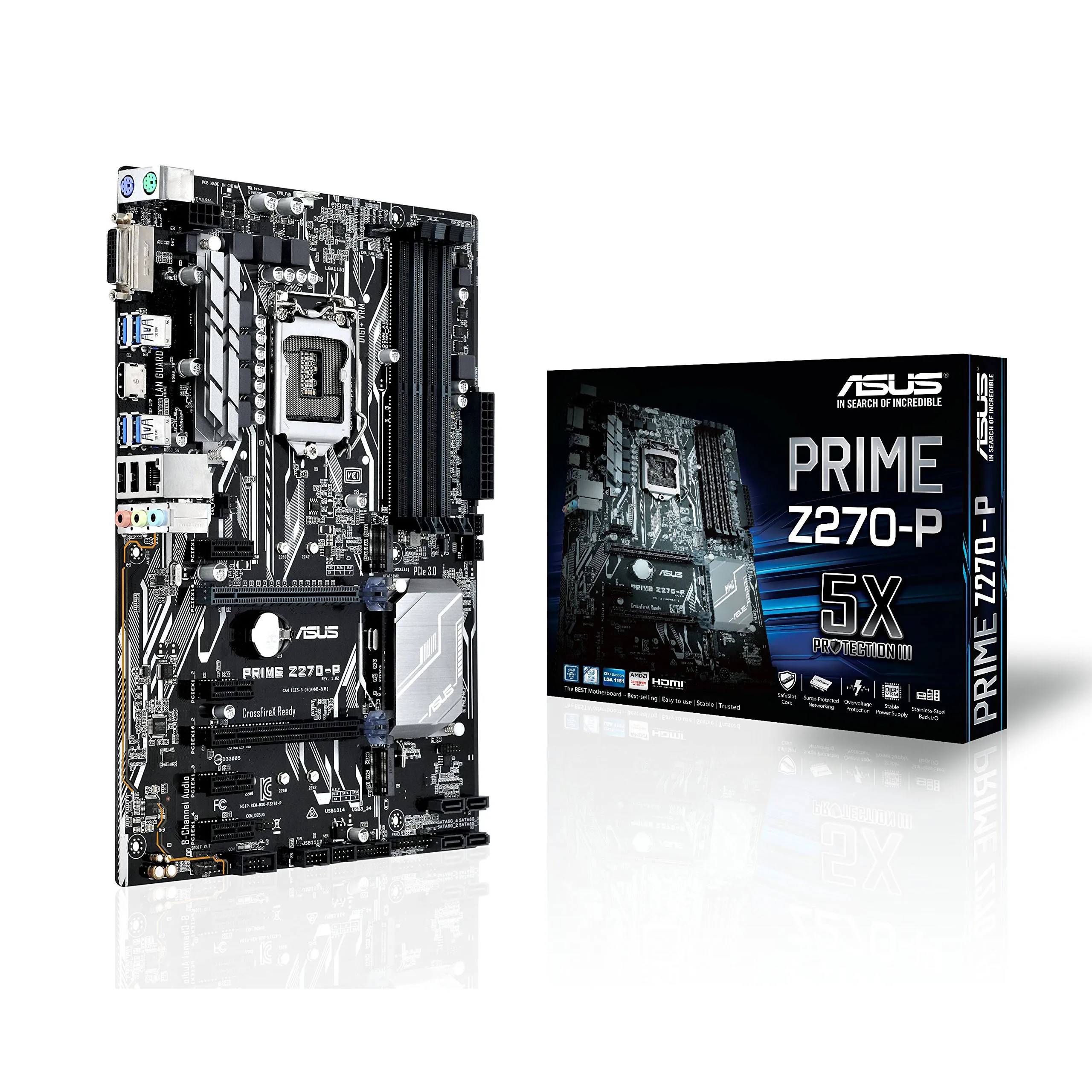 ASUS PRIME Z270-P LGA1151 DDR4 HDMI SATA 6Gb/s DVI M.2 USB 3.0 Z270 ATX Computer Motherboard For i7 i5 i3