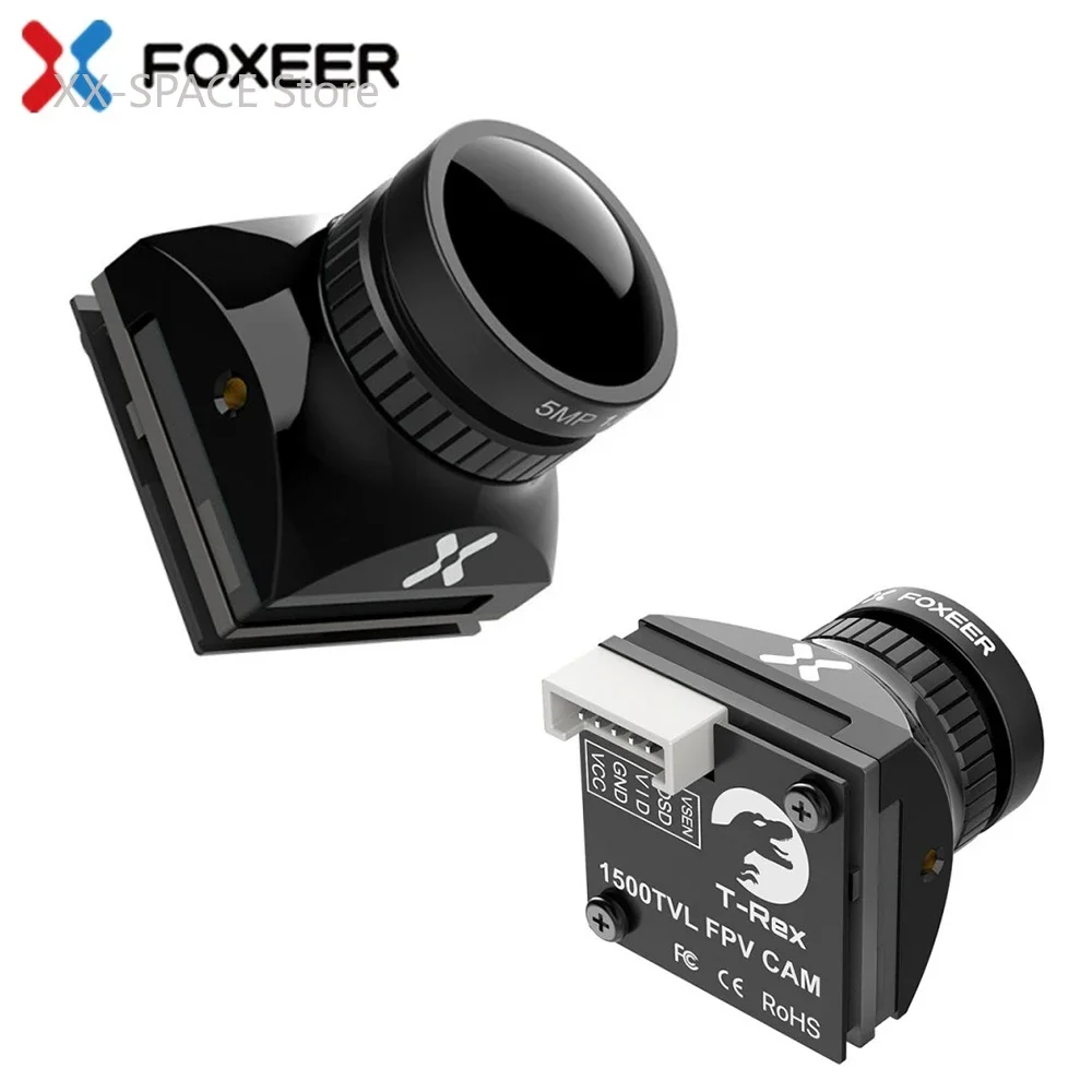 FOXEER T-REX Micro / Mini 1500TVL kamera 0.001Lux Super OSD WDR 4:3 przełączana 16:9 PAL/NTSC pełna pogoda dla dronów wyścigowych FPV