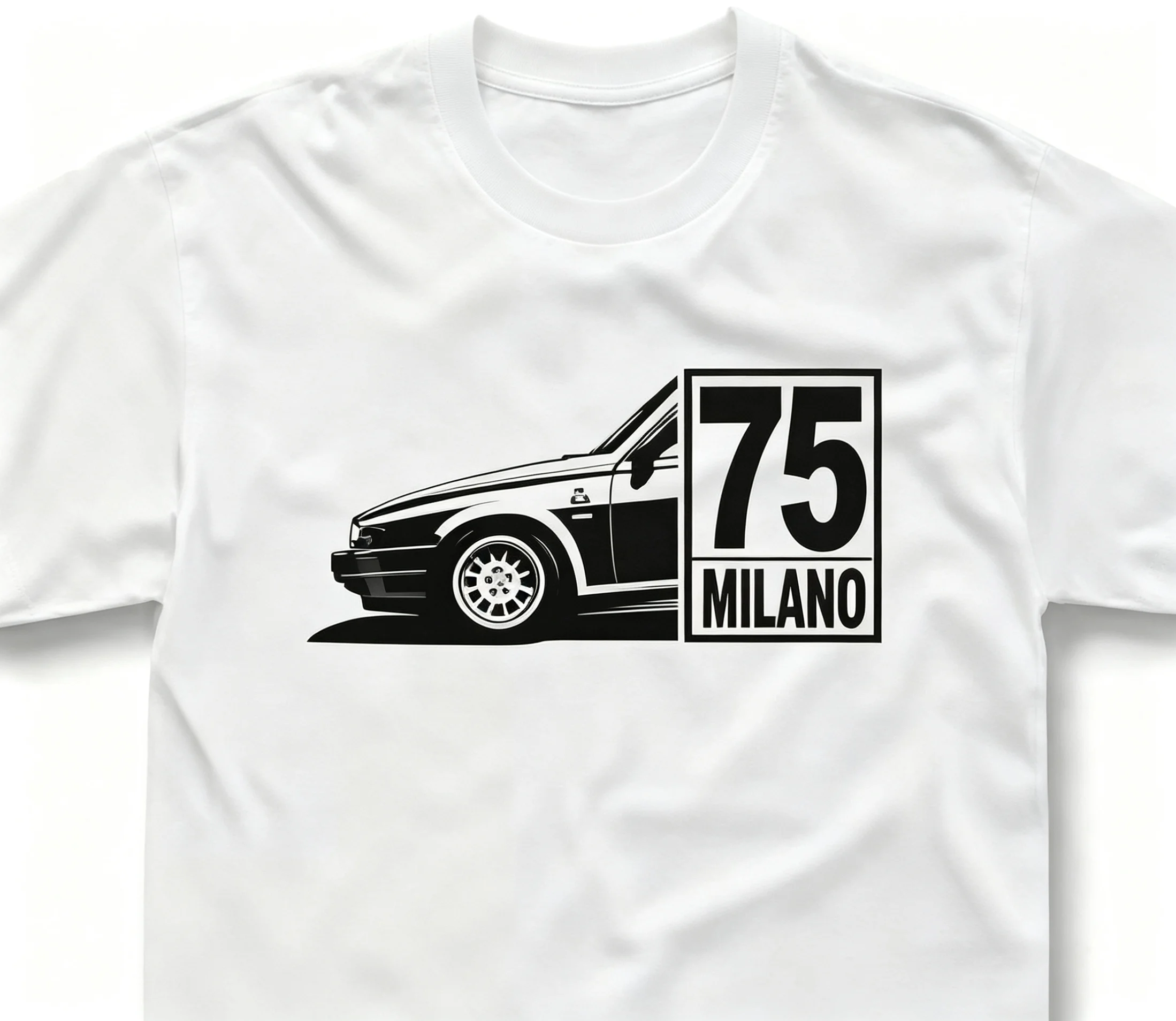 2026 New Alpha S Romeo 75 Car‑Themed Tee, Classic Turbine Graphic Great For Auto Fans Daily Street Outfits