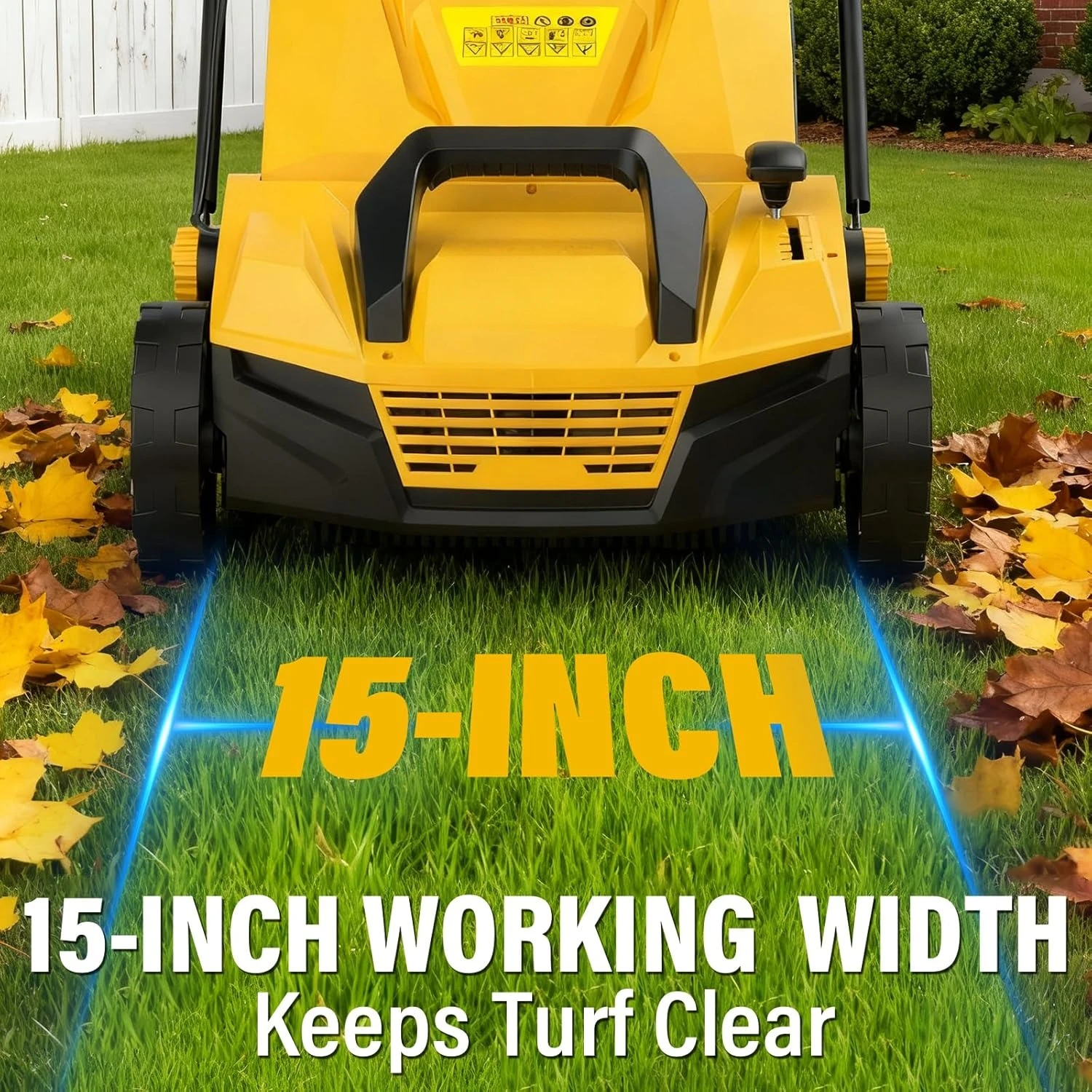 

Подметальная машина для искусственного газона 15 дюймов, подметальная машина для газона на 13 А, поддержка 5-позиционной регулировки глубины со съемным мешком для сбора 45 л, горячая распродажа