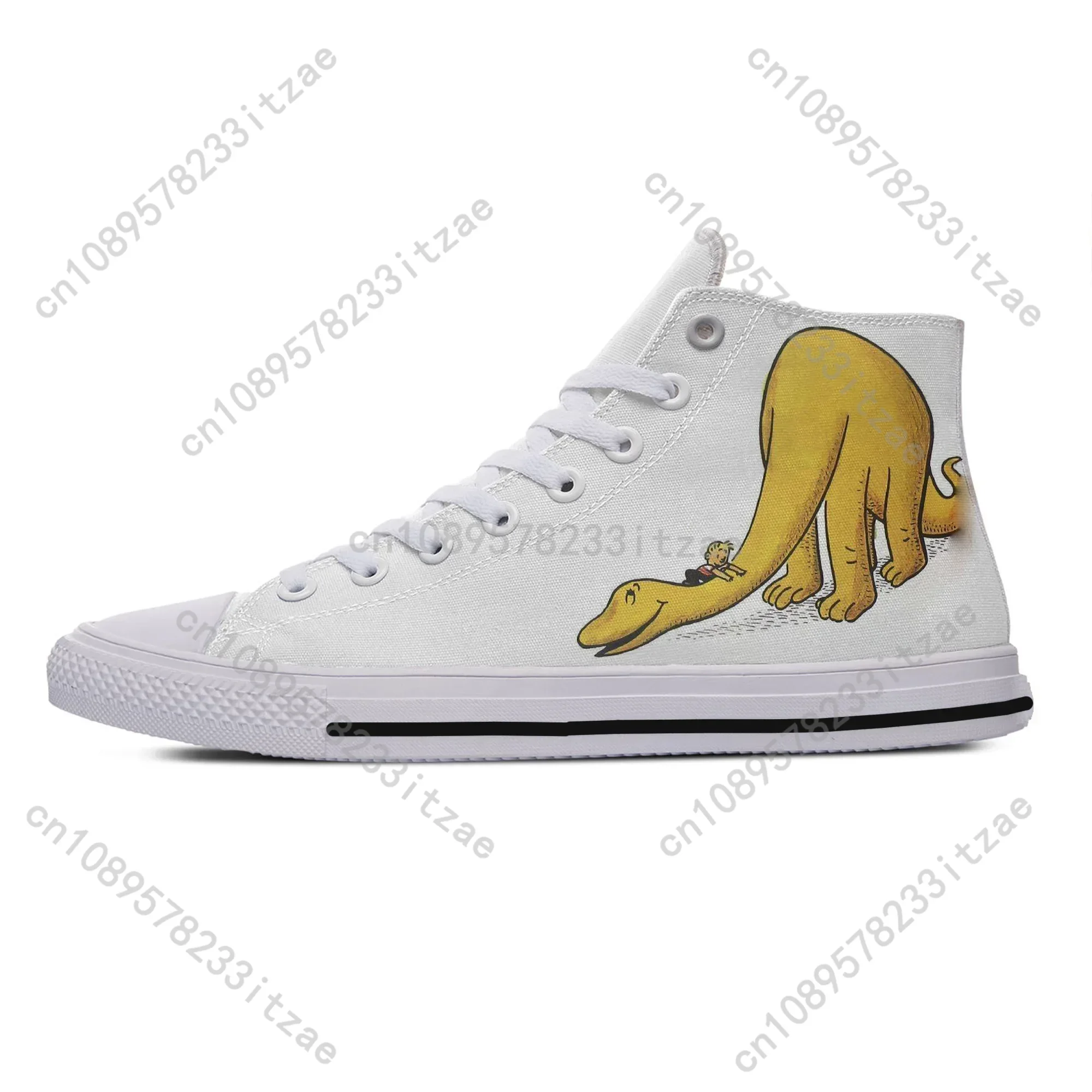 Hot Cool Fashion Summer Sneakers Casual Shoes Cartoon Cute Funny Men Women Danny and The Dinosaur High Help Latest Board Shoes