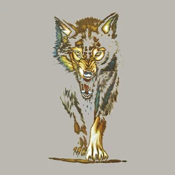 Animal Wolf Heat Transfer Stickers On The Fabric Arts Crafts Ironing T-Shirt Hoodies Patches Diy Heat Transfer Iron On Patches