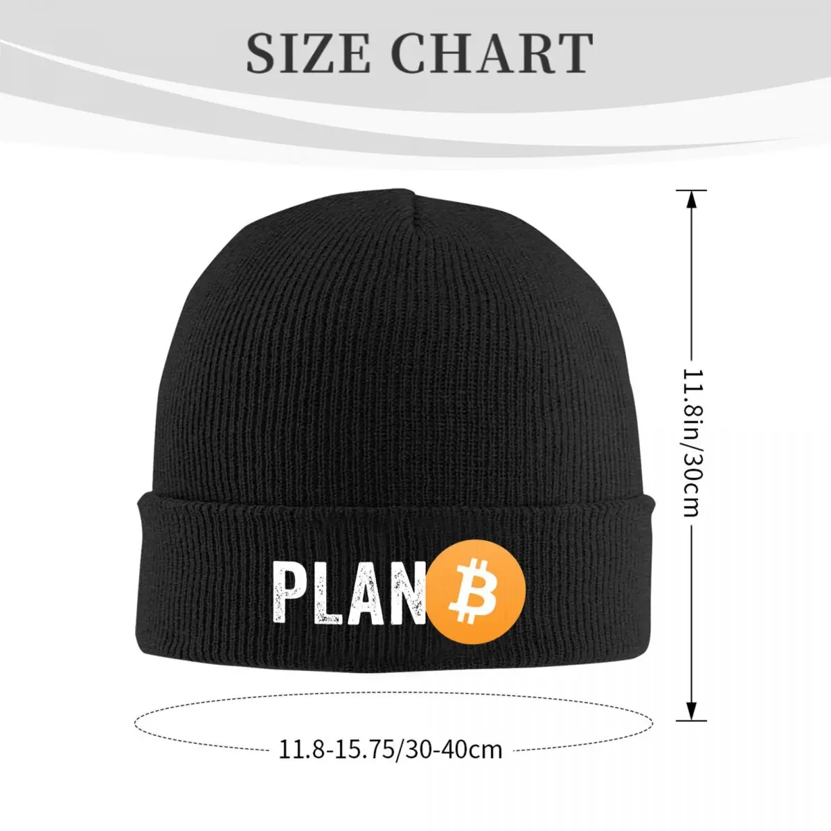 Bitcoin Crypto Currency Plan B Knitted Hat Women\'s Men\'s Skullies Beanies Winter Hat Acrylic Warm Melon Cap