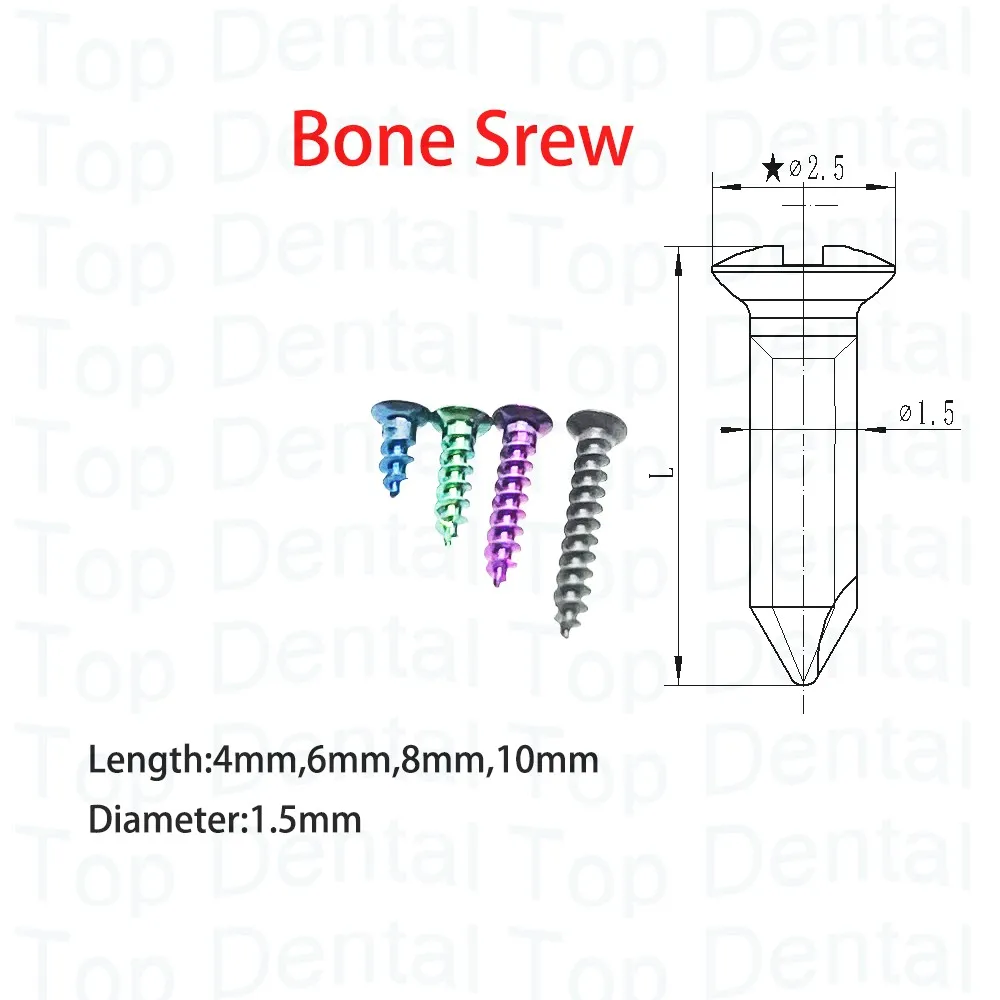 10pcs  Bone Screws Tenting Screws  Dental GBR System Membrane Fixation Stabilization Pin