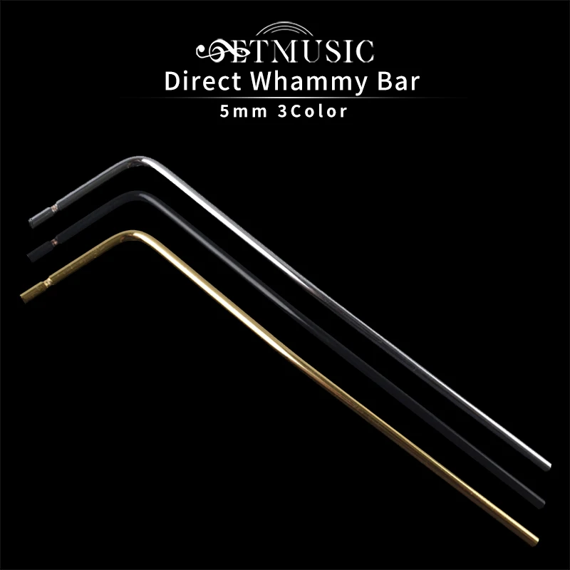Direct Insertion Electric Guitar Tremolo Arm Whammy Bar 5mm Guitar Whammy Bar Black Gold Chrome